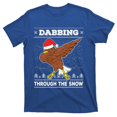 Dabbing Through The Snow Santa Eagle Ugly Christmas Sweater Gift T-Shirt