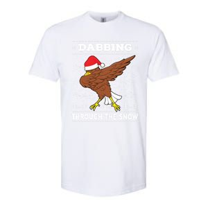 Dabbing Through The Snow Santa Eagle Ugly Christmas Sweater Gift Softstyle CVC T-Shirt