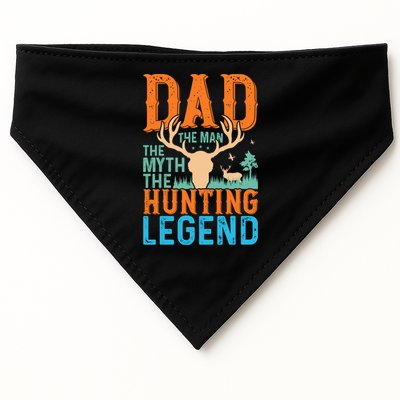 Dad The The Myth The Hunting Legend Gift USA-Made Doggie Bandana