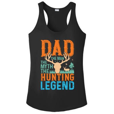 Dad The The Myth The Hunting Legend Gift Ladies PosiCharge Competitor Racerback Tank