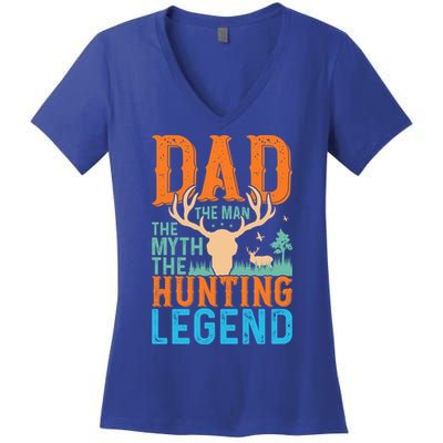 Dad The The Myth The Hunting Legend Gift Women's V-Neck T-Shirt