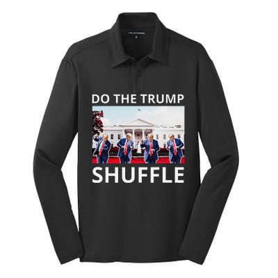 Do The Trump Shuffle Funny Trump Dance At White House 2024 Silk Touch Performance Long Sleeve Polo