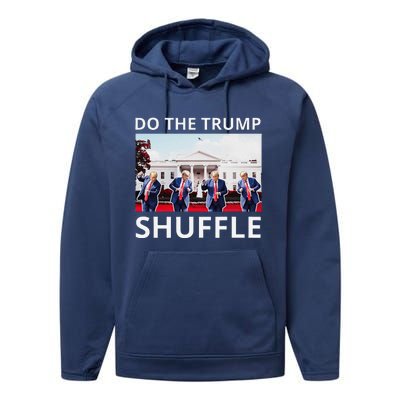 Do The Trump Shuffle Funny Trump Dance At White House 2024 Performance Fleece Hoodie