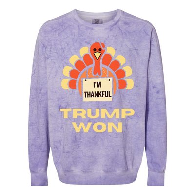 Donald Trump Thanksgiving Colorblast Crewneck Sweatshirt