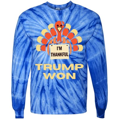 Donald Trump Thanksgiving Tie-Dye Long Sleeve Shirt