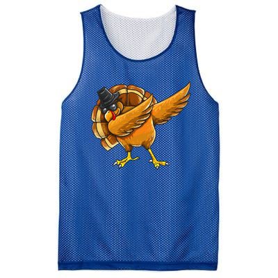 Dabbing Turkey Thanksgiving Funny Turkey Day Mesh Reversible Basketball Jersey Tank