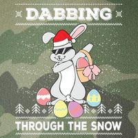 Dabbing Through The Snow Bunny Ugly Christmas Sweater Rabbit Gift Legacy Tie Dye Trucker Hat