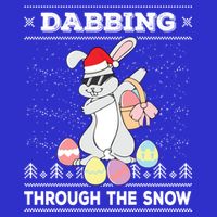 Dabbing Through The Snow Bunny Ugly Christmas Sweater Rabbit Gift Long Sleeve Shirt