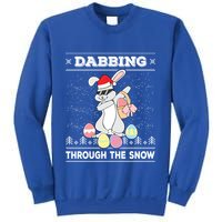 Dabbing Through The Snow Bunny Ugly Christmas Sweater Rabbit Gift Sweatshirt