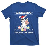 Dabbing Through The Snow Bunny Ugly Christmas Sweater Rabbit Gift T-Shirt