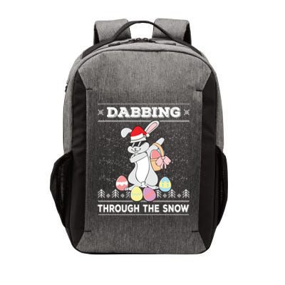 Dabbing Through The Snow Bunny Ugly Christmas Sweater Rabbit Gift Vector Backpack