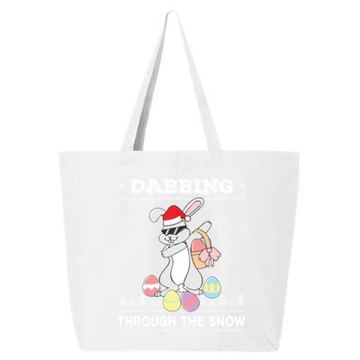 Dabbing Through The Snow Bunny Ugly Christmas Sweater Rabbit Gift 25L Jumbo Tote