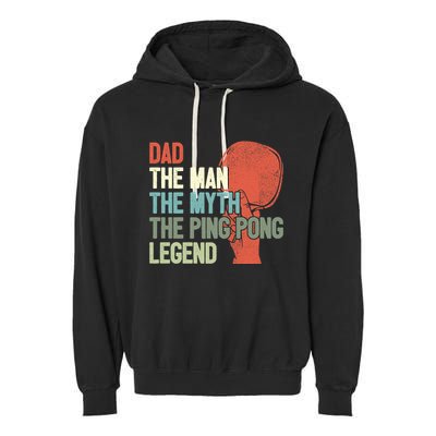 Dad Table Tennis Player Father Ping Pong Daddy PingPong Premium Garment-Dyed Fleece Hoodie