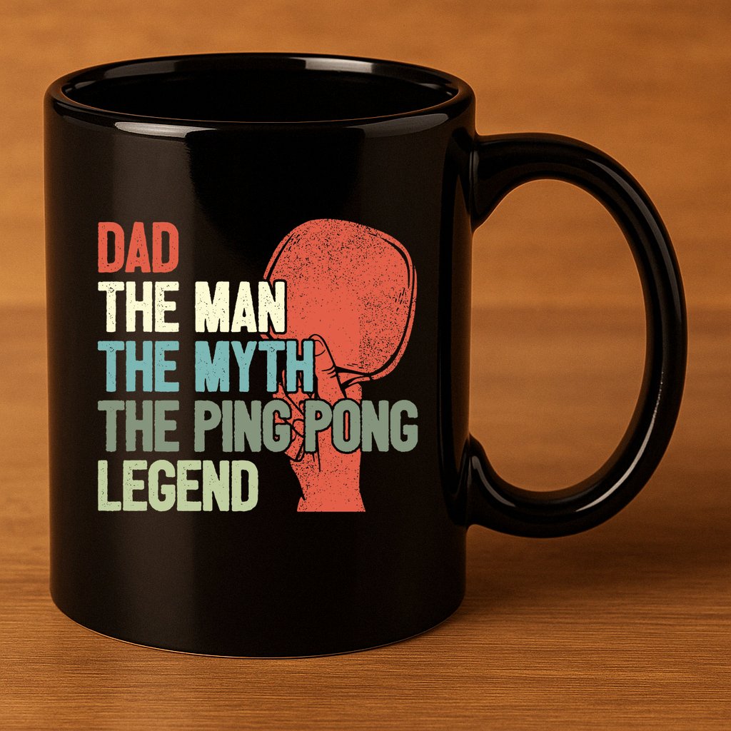 Dad Table Tennis Player Father Ping Pong Daddy PingPong Premium 11oz C Handle Ceramic Mug