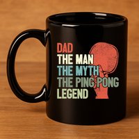 Dad Table Tennis Player Father Ping Pong Daddy PingPong Premium 11oz C Handle Ceramic Mug