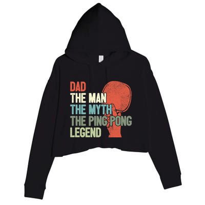 Dad Table Tennis Player Father Ping Pong Daddy PingPong Premium Crop Fleece Hoodie