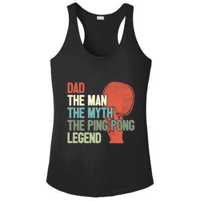 Dad Table Tennis Player Father Ping Pong Daddy PingPong Premium Ladies PosiCharge Competitor Racerback Tank