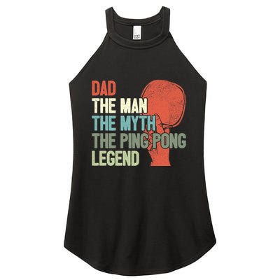 Dad Table Tennis Player Father Ping Pong Daddy PingPong Premium Women's Perfect Tri Rocker Tank