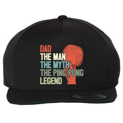 Dad Table Tennis Player Father Ping Pong Daddy PingPong Premium Wool Snapback Cap