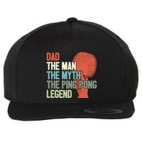 Dad Table Tennis Player Father Ping Pong Daddy PingPong Premium Wool Snapback Cap