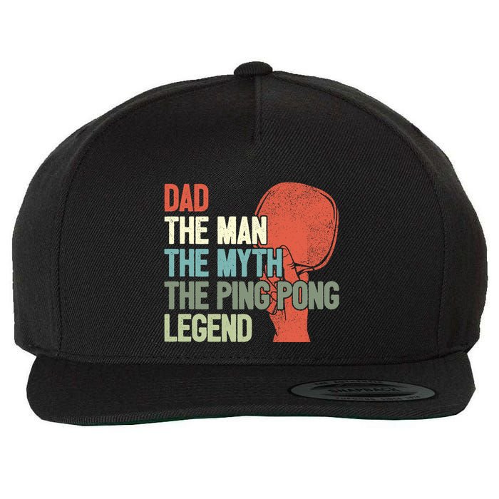 Dad Table Tennis Player Father Ping Pong Daddy PingPong Premium Wool Snapback Cap