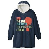 Dad Table Tennis Player Father Ping Pong Daddy PingPong Premium Hooded Wearable Blanket