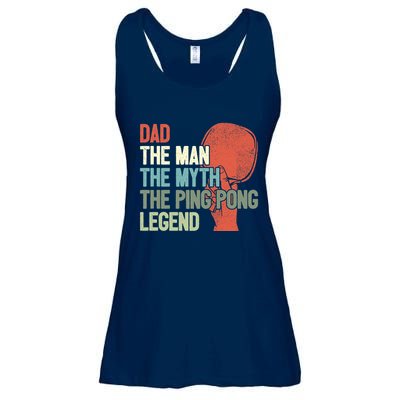 Dad Table Tennis Player Father Ping Pong Daddy PingPong Premium Ladies Essential Flowy Tank