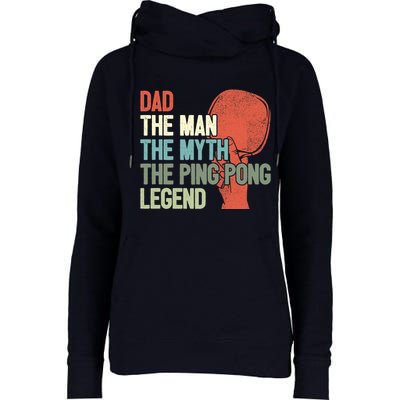 Dad Table Tennis Player Father Ping Pong Daddy PingPong Premium Womens Funnel Neck Pullover Hood