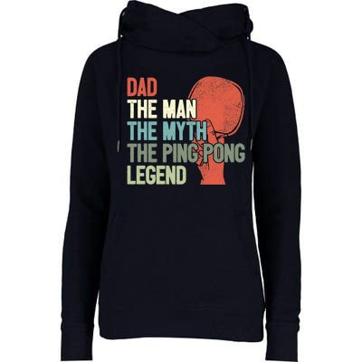 Dad Table Tennis Player Father Ping Pong Daddy PingPong Premium Womens Funnel Neck Pullover Hood