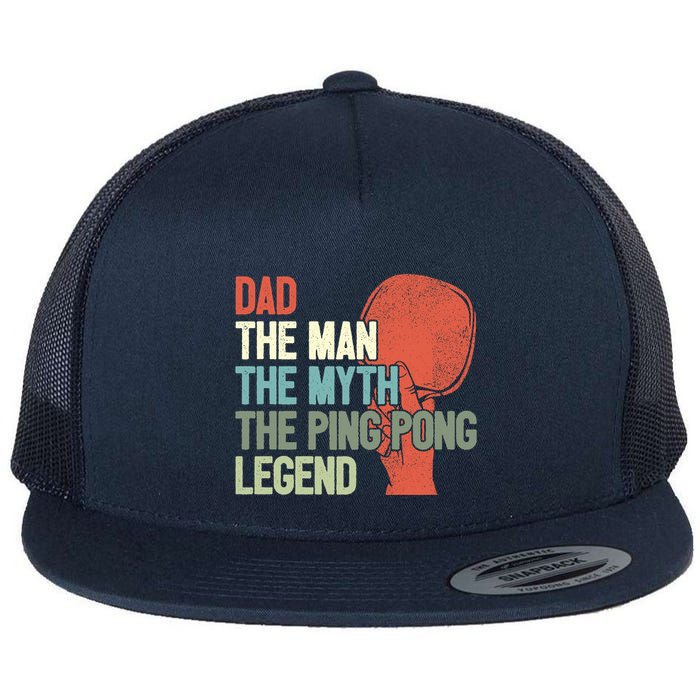 Dad Table Tennis Player Father Ping Pong Daddy PingPong Premium Flat Bill Trucker Hat