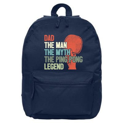 Dad Table Tennis Player Father Ping Pong Daddy PingPong Premium 16 in Basic Backpack