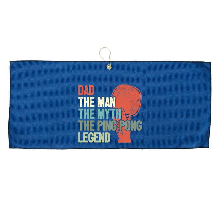 Dad Table Tennis Player Father Ping Pong Daddy PingPong Premium Large Microfiber Waffle Golf Towel