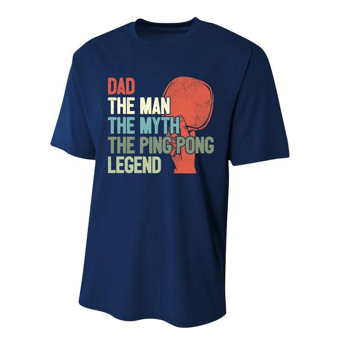 Dad Table Tennis Player Father Ping Pong Daddy PingPong Premium Performance Sprint T-Shirt