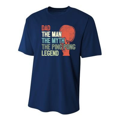 Dad Table Tennis Player Father Ping Pong Daddy PingPong Premium Youth Performance Sprint T-Shirt