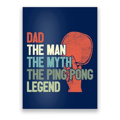 Dad Table Tennis Player Father Ping Pong Daddy PingPong Premium Poster