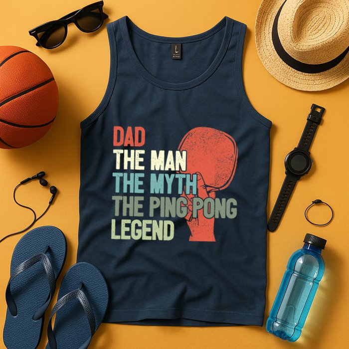 Dad Table Tennis Player Father Ping Pong Daddy PingPong Premium Tank Top