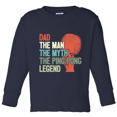 Dad Table Tennis Player Father Ping Pong Daddy PingPong Premium Toddler Long Sleeve Shirt