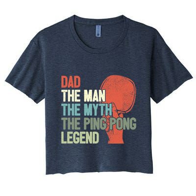 Dad Table Tennis Player Father Ping Pong Daddy PingPong Premium Crop Top