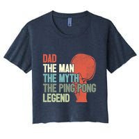 Dad Table Tennis Player Father Ping Pong Daddy PingPong Premium Crop Top