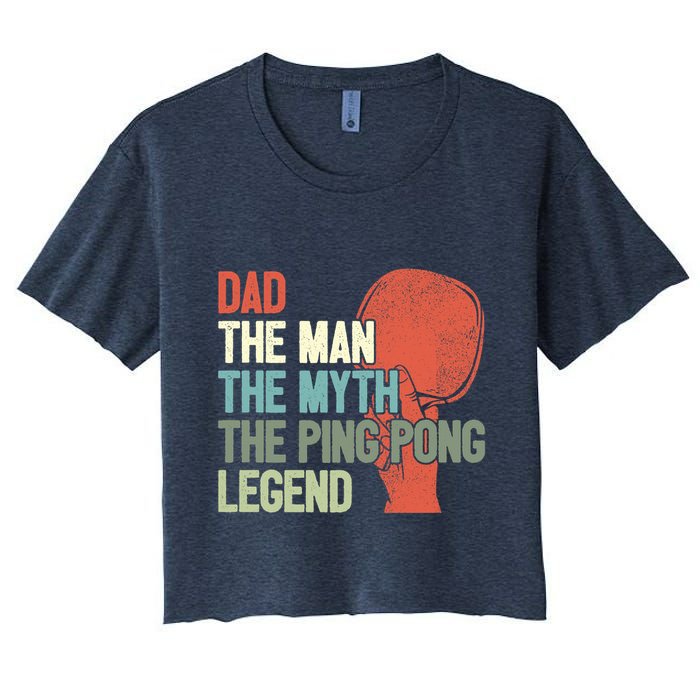 Dad Table Tennis Player Father Ping Pong Daddy PingPong Premium Crop Top