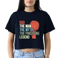 Dad Table Tennis Player Father Ping Pong Daddy PingPong Premium Crop Top