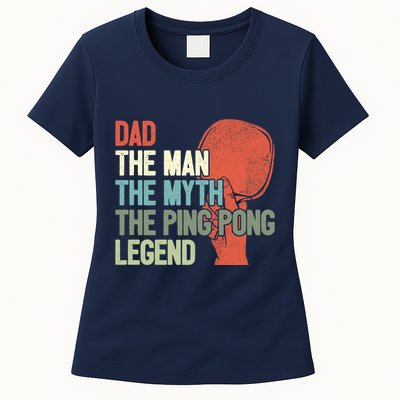Dad Table Tennis Player Father Ping Pong Daddy PingPong Premium Womens T-Shirt