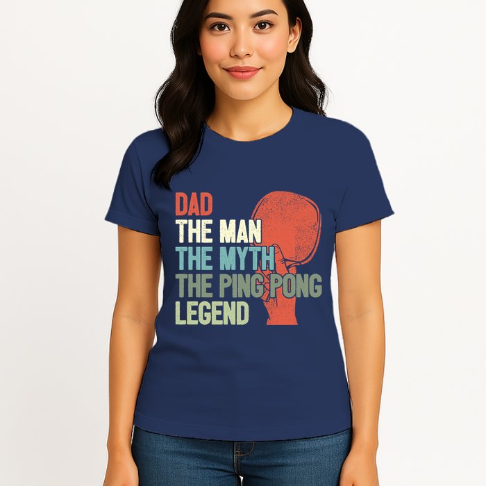 Dad Table Tennis Player Father Ping Pong Daddy PingPong Premium Womens T-Shirt