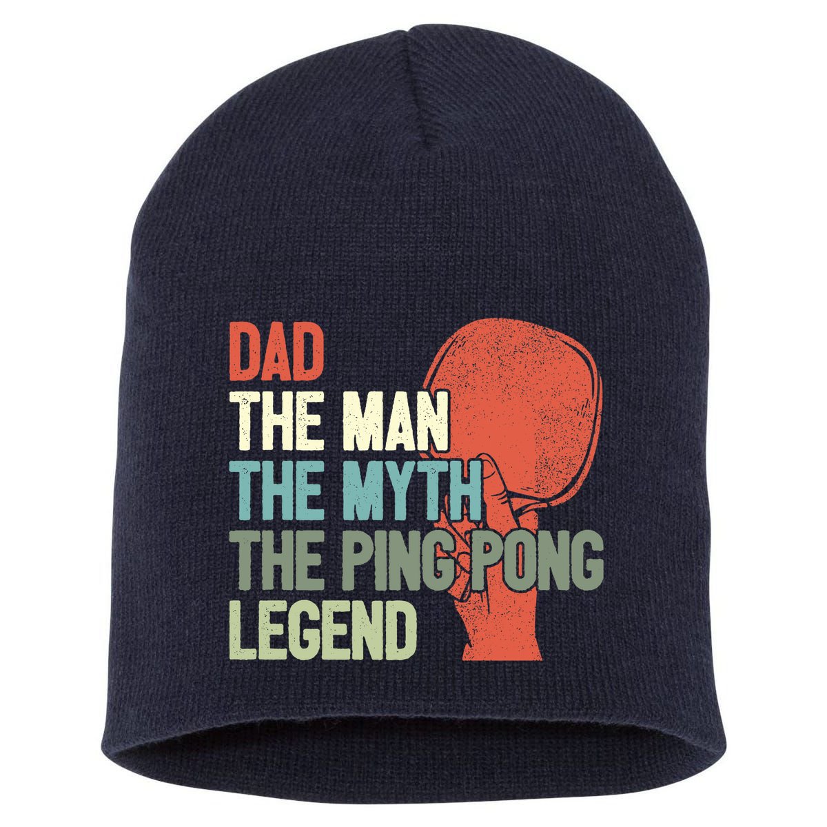Dad Table Tennis Player Father Ping Pong Daddy PingPong Premium Short Acrylic Beanie