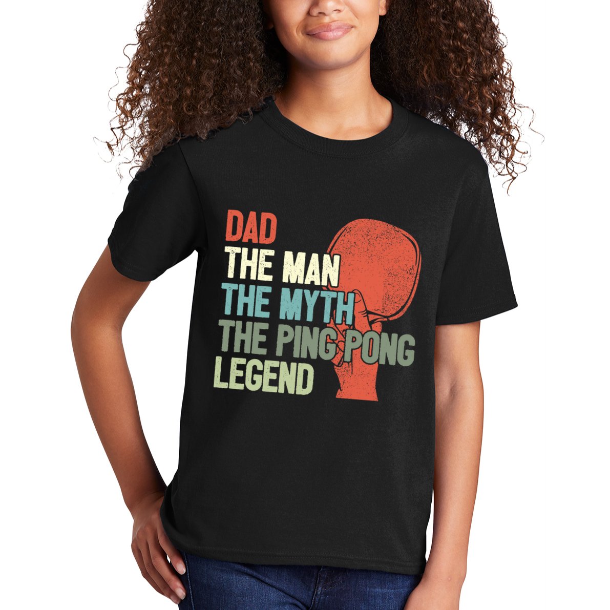 Dad Table Tennis Player Father Ping Pong Daddy PingPong Premium Kids T-Shirt