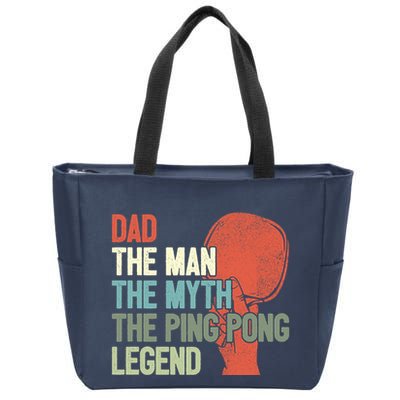 Dad Table Tennis Player Father Ping Pong Daddy PingPong Premium Zip Tote Bag