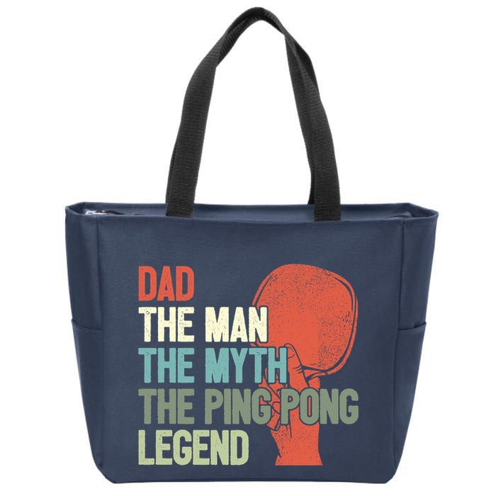 Dad Table Tennis Player Father Ping Pong Daddy PingPong Premium Zip Tote Bag