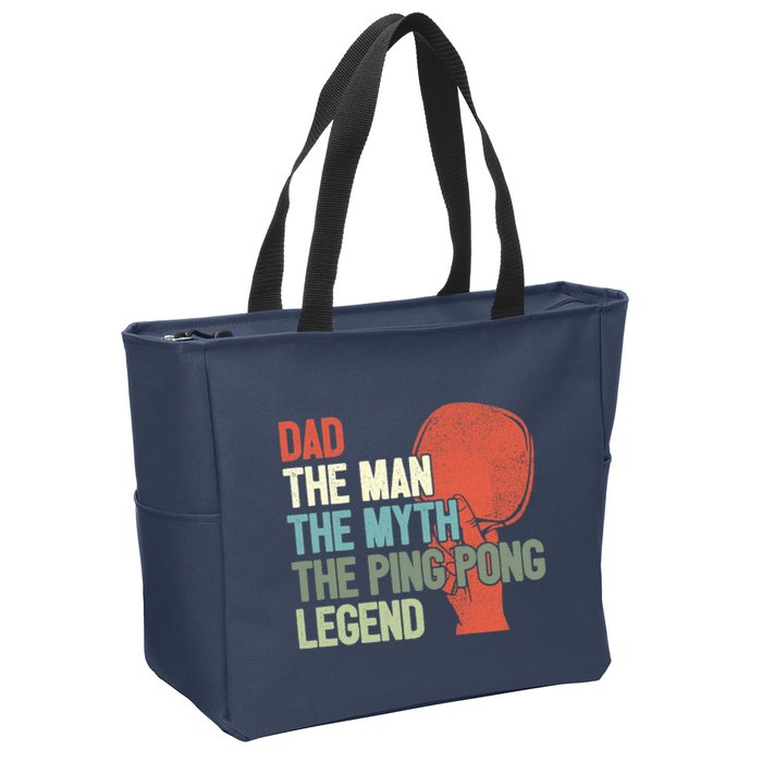 Dad Table Tennis Player Father Ping Pong Daddy PingPong Premium Zip Tote Bag