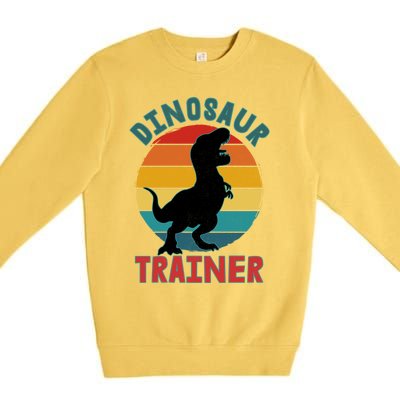 Dinosaur Trainer Trex Halloween Costume Adults Cool Gift Premium Crewneck Sweatshirt