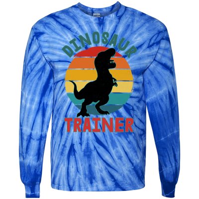 Dinosaur Trainer Trex Halloween Costume Adults Cool Gift Tie-Dye Long Sleeve Shirt